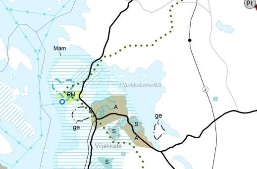 9 1.4 Alhonlahden alue Alhonlahden alueen Natura-alue Kuva 3. Ote maakuntakaavaluonnoksesta Alhonlahden alueen Natura-alueen ympäristössä.