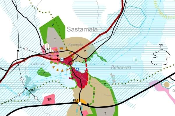 153 1.51 Vehmaanniemi Vehmaanniemen Natura-alue Kuva 50. Ote Maakuntakaavaluonnoksesta Vehmaanniemen Natura-alueen ympäristöstä.