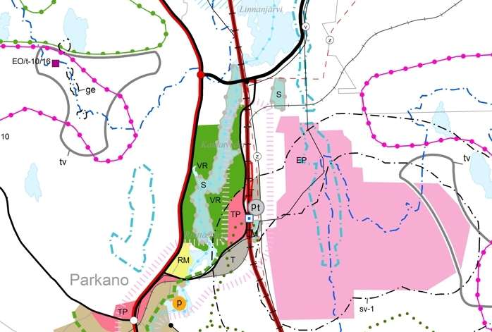 39 1.15 Kaidatvedet Kaitainvesien Natura-alue Kuva 14. Ote Maakuntakaavaluonnoksesta Kaitainvesien ympäristössä.