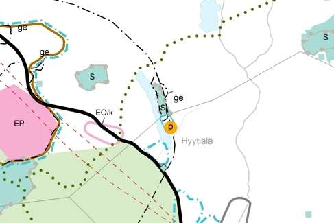 60 1.20 Kuivajärven metsä Kuivajärven metsän Natura-alue Kuva 19. Ote Maakuntakaavaluonnoksesta Kuivajärven metsän Natura-alueen ympäristöstä.