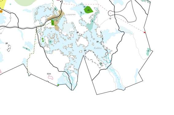 62 1.21 Kukkiajärvi Kukkiajärven Natura-alue Kuva 20. Ote Maakuntakaavaluonnoksesta Kukkiajärven Natura-alueen ympäristöstä.