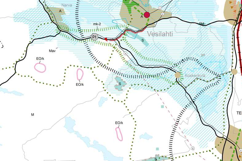 87 1.29 Onkemäenjärvi Onkemäenjärven Natura-alue Kuva 28. Ote Maakuntakaavaluonnoksesta Onkemäenjärven Natura-alueen ympäristöstä.