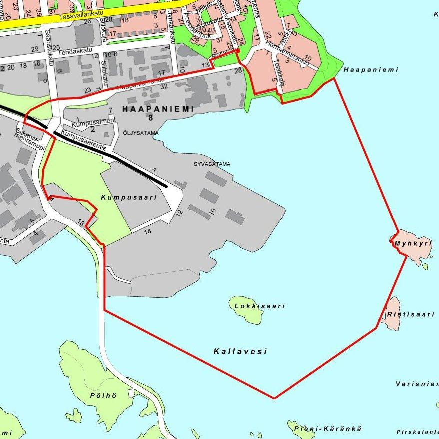 KUMPUSAARI-HAAPANIEMI-SAARISTOKATU 1 KUMPUSAARI, HAAPANIEMEN VOIMALAITOKSEN YMPÄRISTÖ JA OSA SAARISTOKATUA ASEMAKAAVAN MUUTOKSEN SELOSTUS 1 PERUS- JA TUNNISTETIEDOT 1.
