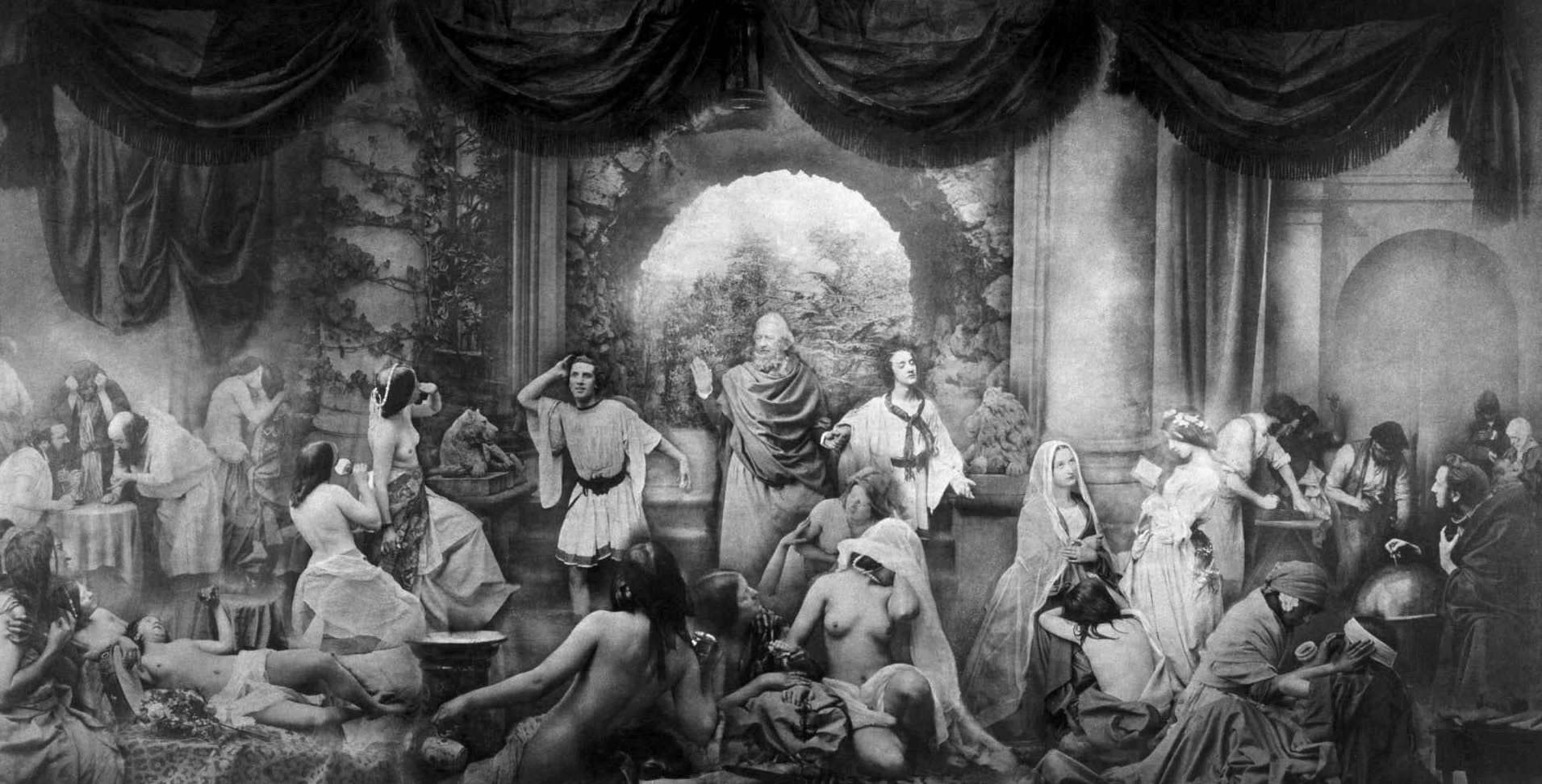 3.2 tableau vivant Kuva 15 Oscar Gustave Rejlander: The Two Ways of Life, 1857 Tableau Vivant (tai usein myös pelkkä Tableau) on termi jota on alunperin käytetty kuvaamaan mahdollisimman