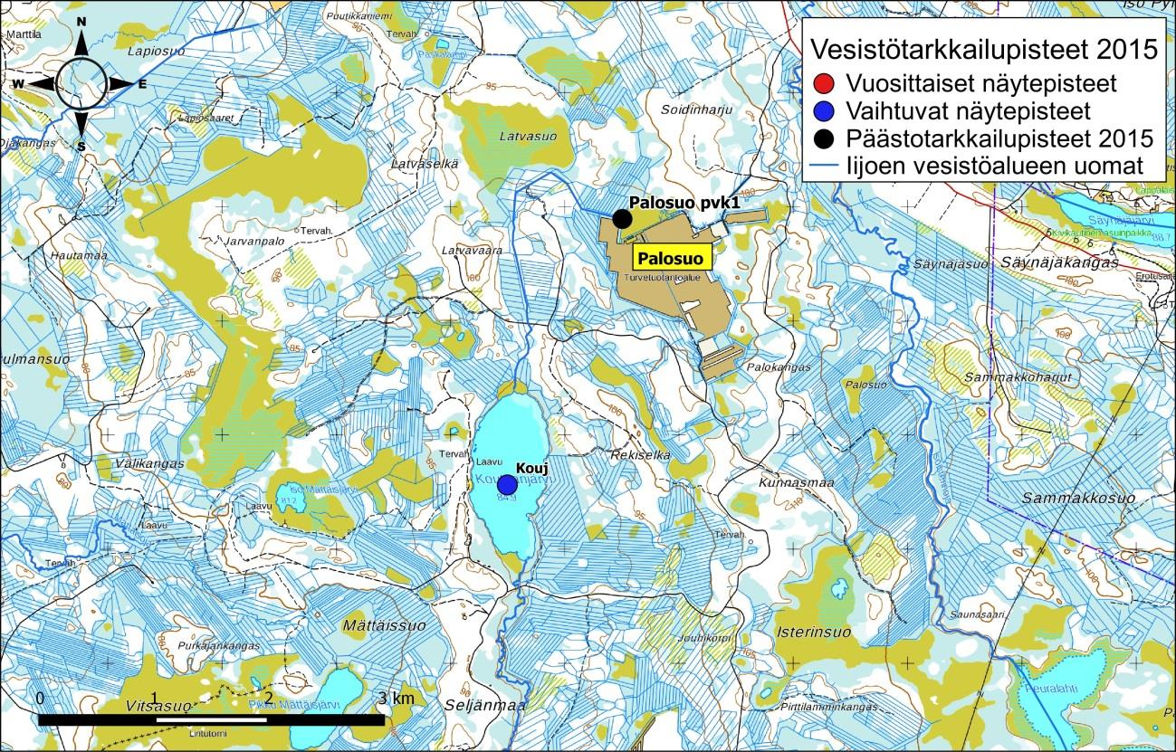 Iijoen ja Siuruanjoen turvetuotantoalueiden käyttö-, päästö- ja vaikutustarkkailuraportti vuodelta 21 11 Kuva 6-39.