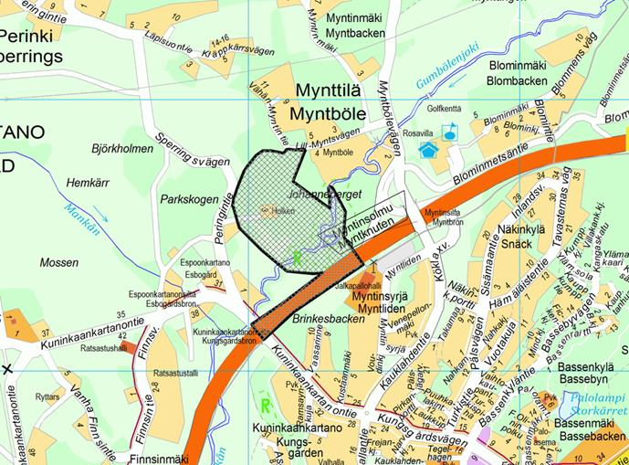 Espoon kaupunki Pöytäkirja 18 Kaupunkisuunnittelulautakunta 01.02.2017 Sivu 97 / 183 Suunnittelualueen likimääräinen sijainti Espoon opaskarttapohjalla: Holken - Holken, asemakaava 70.