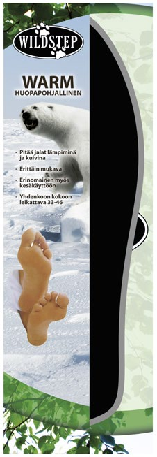 regular kengänpohjallinen Wildstep warm kengänpohjallinen Wildstep winter alumiini kengänpohjallinen Peruspohjallinen kevyempään käyttöön Pehmeä ja viileä Hyvin hengittävä Pitää jalat raikkaana