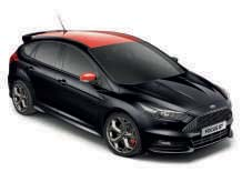 Fiesta ST:n verhoilut Focus ST:n verhoilut Fiesta ST valinnaisvarusteet Fiesta ST:n korivärit Performance Pack 1: 17 kevytmetallivanteet, väri Rock Metallic, punaiset jarrusatulat,