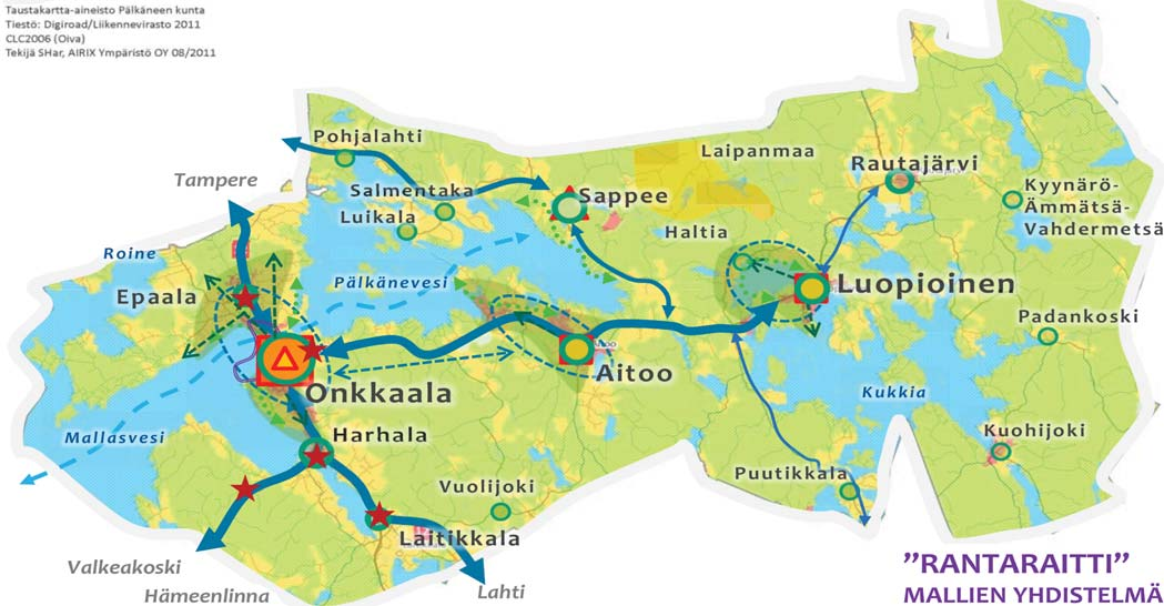 Kehityskuvan toteuttamisohjelma Pälkäneen kehityskuvan linjauksia on suunnitellusti alettu toteuttaa vuonna 2014.
