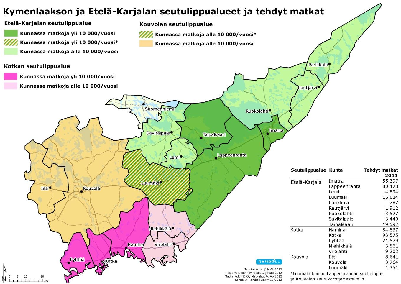 JOUKKOLIIKENTEEN JÄRJESTÄMISTAPASUUNNITELMA 18 kissa matkoissa (työ-, opiskelu-, asiointi- ja vapaa-ajan yhteydet). Viimeiseksi rahoitetaan muut peruspalvelutasoiset yhteydet.