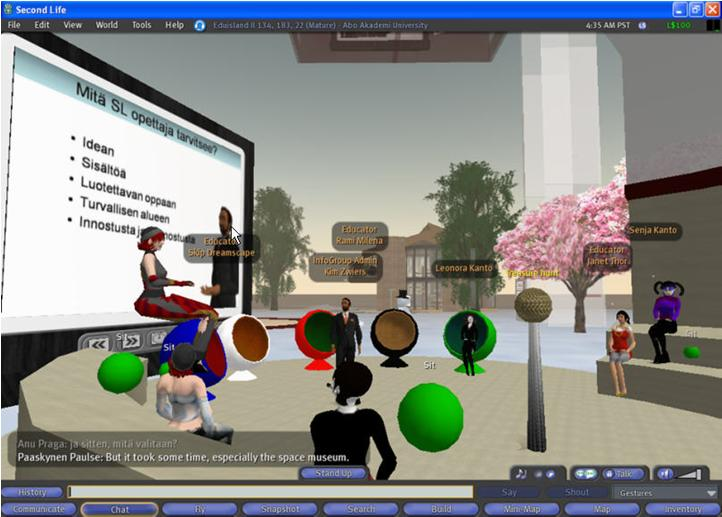Virtuaalimaailmat Second Life Voidaan järjestää virtuaalisesti mm.