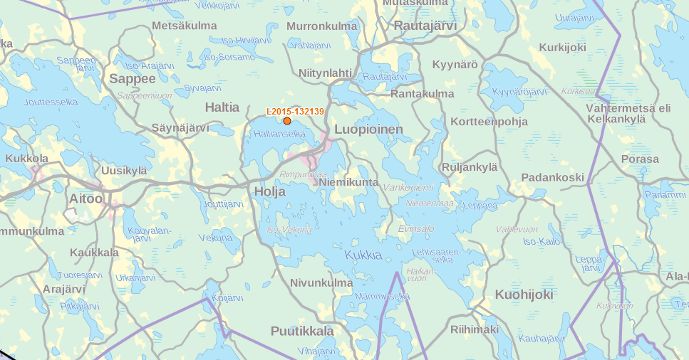 Kuva 8: Kauppa nro. 9 sijaitsee (oikeanpuoleinen kauppa) Vanajavedellä lähellä Jylhänniemeä.