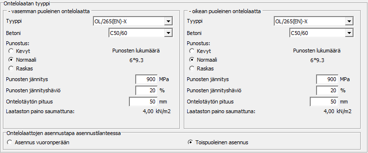 6 Kuva 6. Palkin asennustuenta 3.1.5 Palkkivälit/reunan etäisyys Ikkunassa annetaan mittatieto viereisten palkkien etäisyydestä kuormien laskentaa varten.