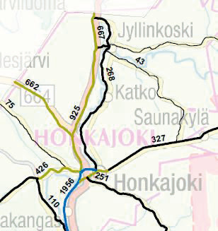 3.5 Liikenne Suunnittelualue rajautuu itäosastaan seudun liikenneverkon rungon muodostavaan Honkajoki-Kauhajoki tiehen (kantatie 44). Pohjoisessa alue rajautuu Marjanevantiehen.