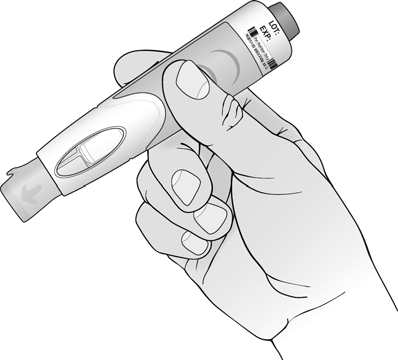 1. CLICKJECT KYNÄN valmistelu Anna ClickJect kynän lämmetä. Ota yksi kynä jääkaapista ja pidä se huoneenlämmössä (noin 25 C) 30 minuutin ajan.