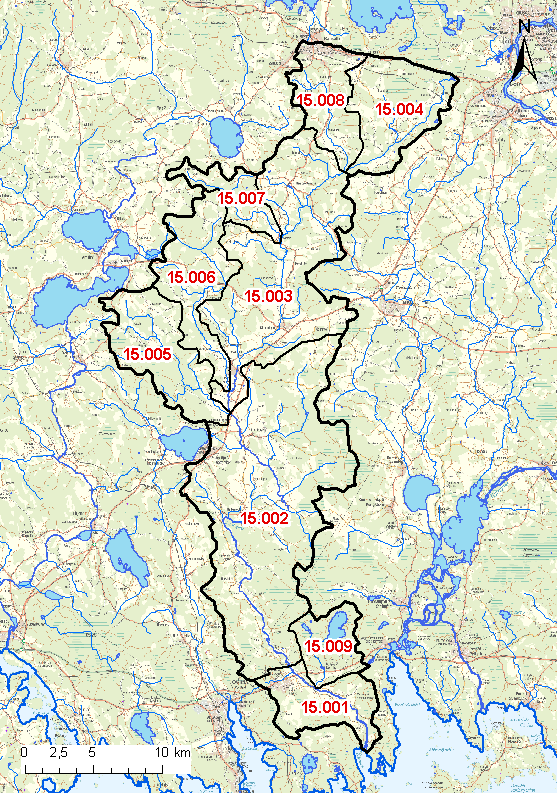 2 2 Vesistöalueen kuvaus 2.1 Hydrologia Taasianjoen vesistöalue sijaitsee itäisellä Uudellamaalla pääosin Loviisan kaupungin ja Lapinjärven kunnan alueilla.