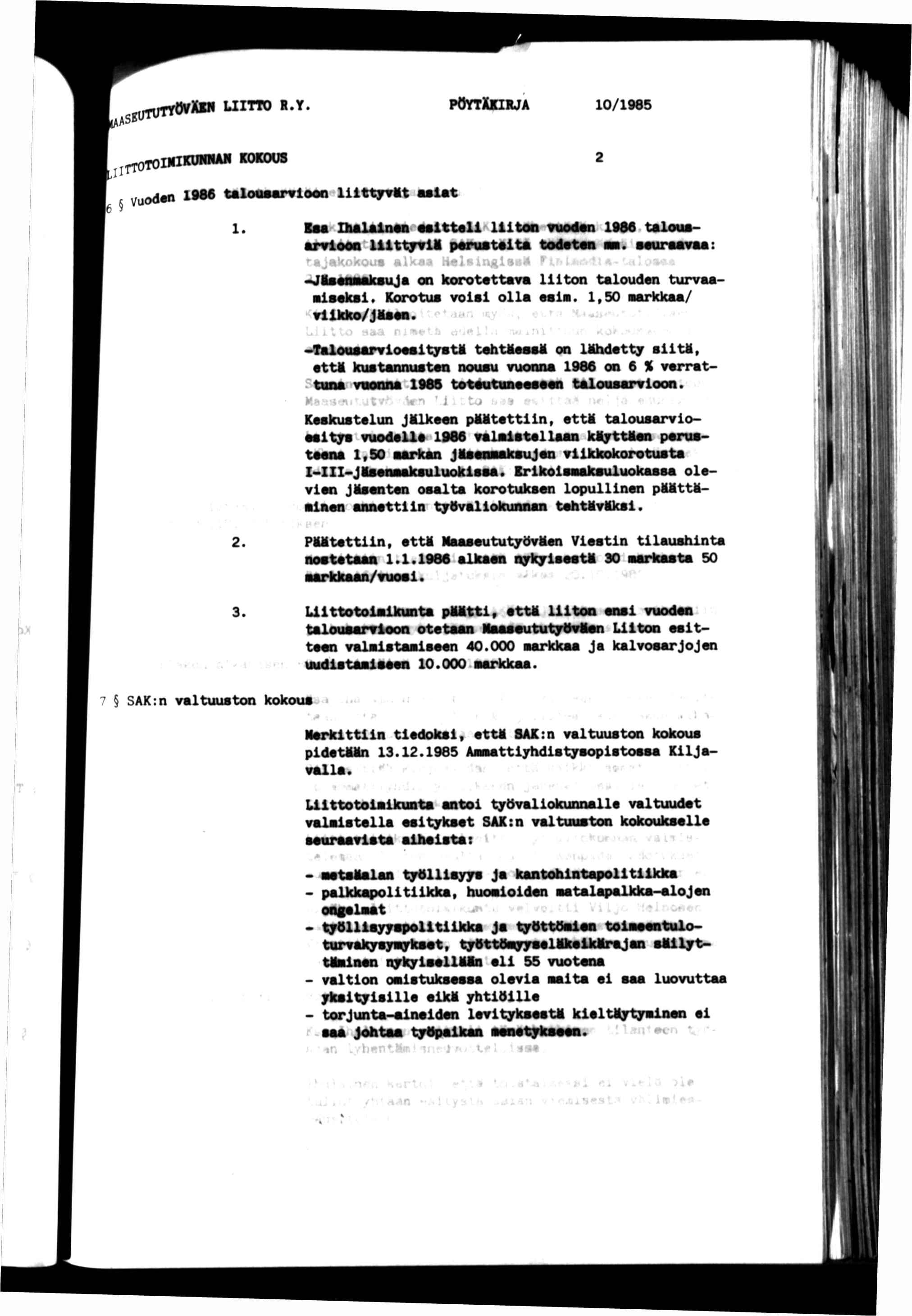 ( ASÍ ^ j j ^ m UTTO B.Y. poytxhrja 10/1985 Í Í. ' l^ltto TOMKW"^ KOWX» oon lttjnrttt mmt 1. M TlmUn MttoU lton wtf«n 1986 Ulowarvooo lttyrl p«rwst«ta toá&tm m.