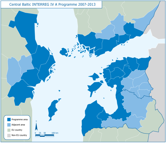 Central Baltic INTERREG IV A 2007 2013 -ohjelma Tavoite: lisätä yhteistyötä valtionrajojen yli keskisen Itämeren alueella Varsinais-Suomen liitto toimii ohjelman: hallintoviranomaisena (3