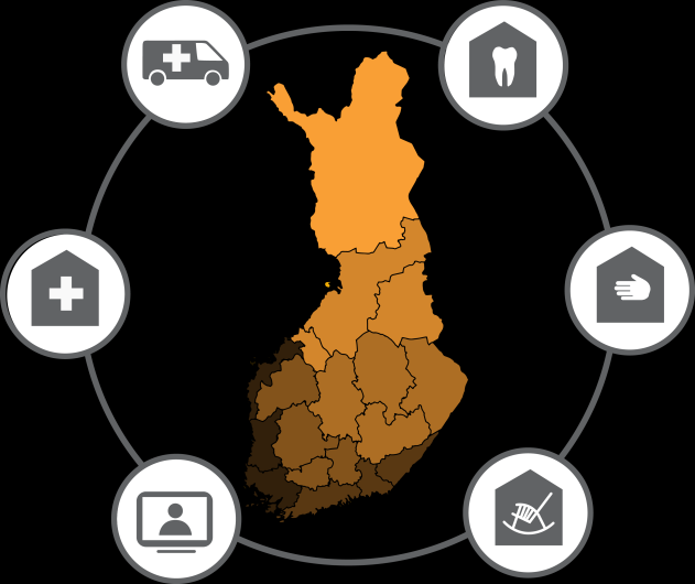 Uuden soten perusta 1. Vahva järjestäjä 18 maakuntaa 2.