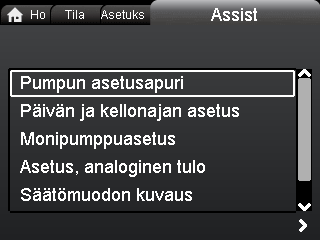 Suomi (FI) "Näytön kirkkaus" 8.8 "Assist"-valikko Navigointi "Home" > "Asetukset" > "Yleiset asetukset" > "Näytön kirkkaus" "Kirkkaus" 1. Paina [OK]. 2. Aseta kirkkaus painamalla ja. 3.
