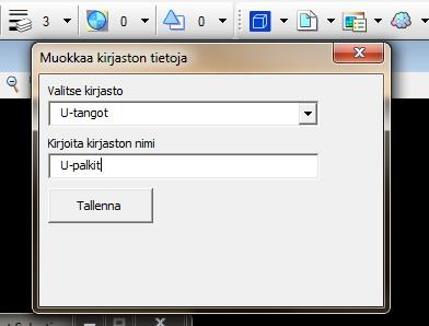 Liite 2 6(14) Kuva 4. Solukirjaston lisäys. 1.2.2 Solukirjaston muokkaus Hallintatyökalun Muokkaa tietoja -toiminto on solukirjaston nimen muuttamista varten.