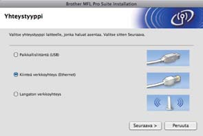 Lngllinen verkko Mcintosh Kiinteän verkkoliittymän käyttäjät (Mc OS X 10.3.9 ti uudempi) 16 Ennen sennust Vrmist, että litteeseen j Mcintoshtietokoneeseen on kytketty virt.