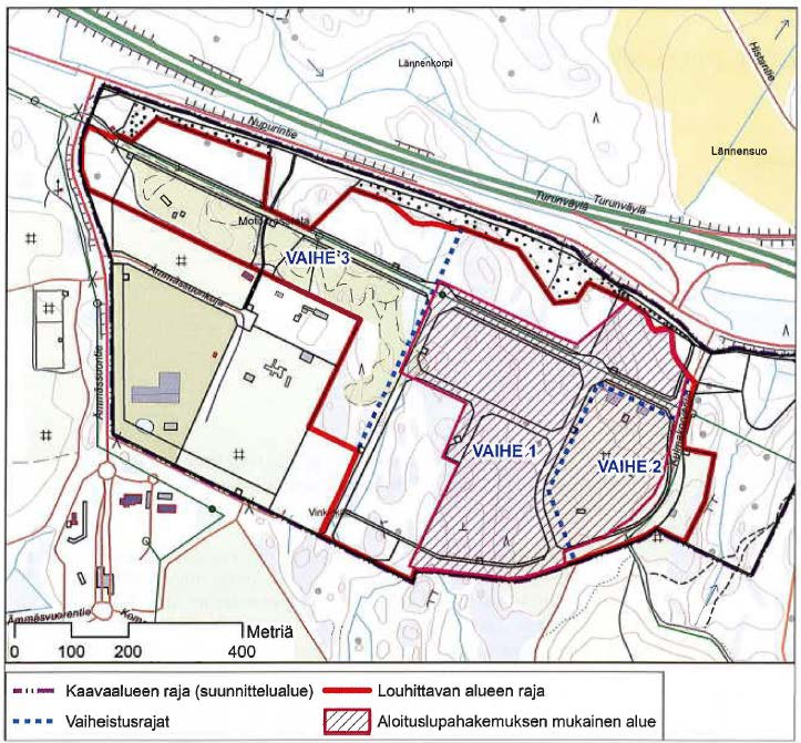 Espoon kaupunki Päätös Sivu 15 / 30 Aloituslupahakemuksen alue on esitetty alla olevassa kuvassa (ei mittakaavaa). Ottamissuunnitelma (päivätty 13.4.2016) on oheismateriaalissa.