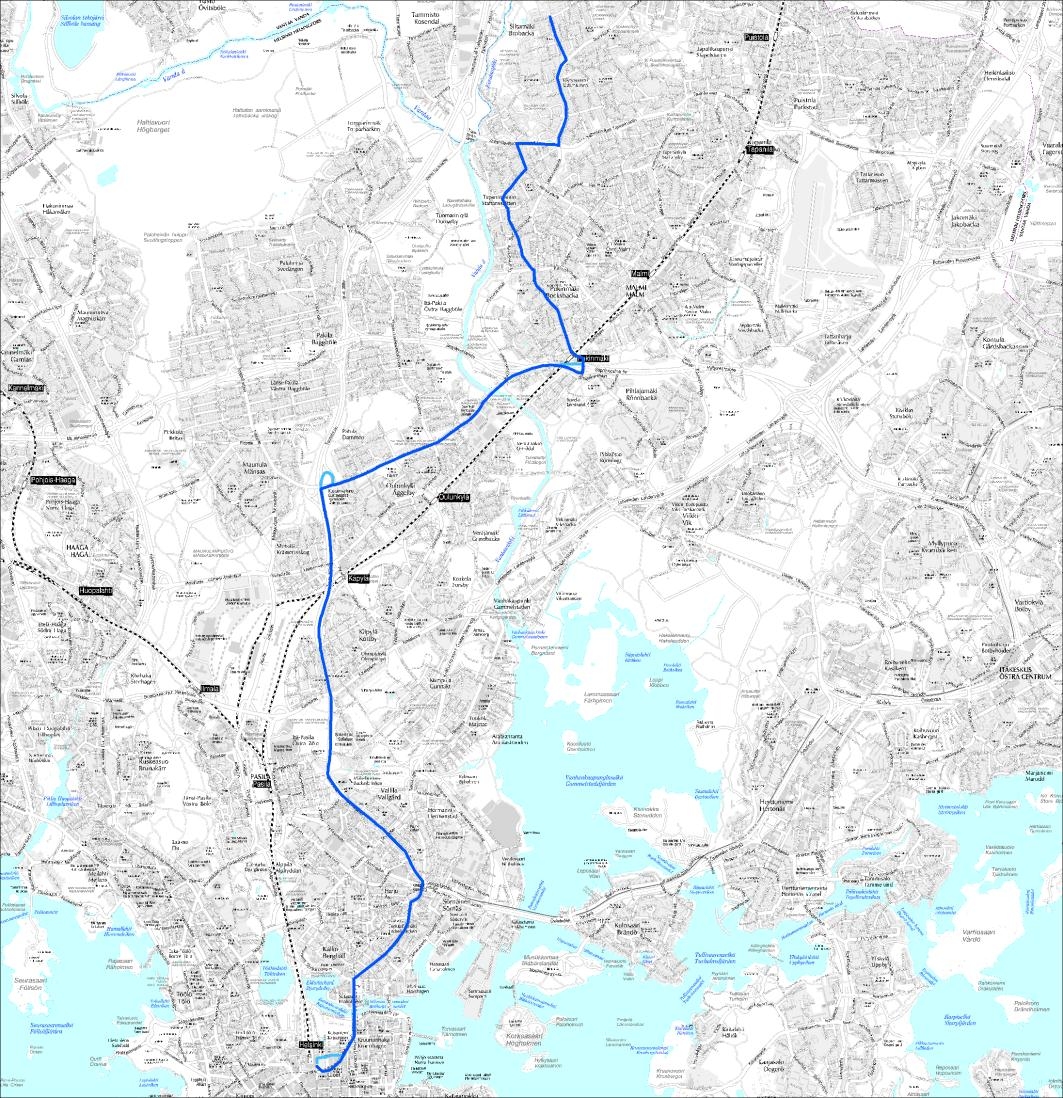 Linja 72 Rautatientori - Oulunkylä - Pukinmäki - Tapaninvainio - Siltamäki Linja 72 Ruuhka Päivä/ilta La, päivä Su, päivä Vuoroväli, min 10 20 20 20 Linjapituus,