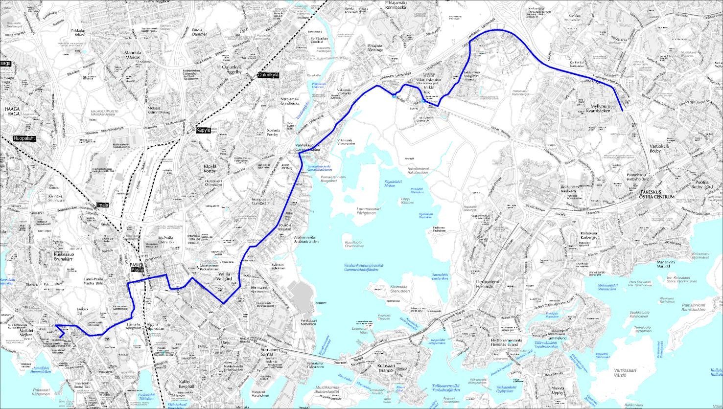 Linja 506 Myllypuro - Latokartano - Viikki - Arabia - Vallila - Pasila - Meilahti Linja 506 Ruuhka Päivä/ilta La, päivä Su, päivä Vuoroväli, min 15 20 20 Linjapituus, km 14,7 Kiertelevyysindeksi 1,43