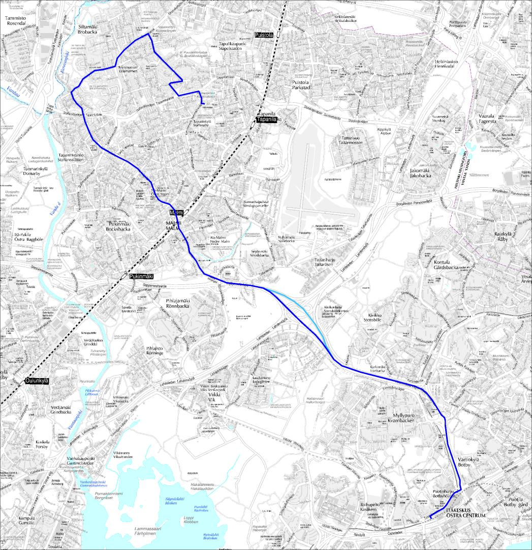 Linja 561B Itäkeskus - Malmi - Siltakylä - Töyrynummi - Tapanilan urheilukeskus Linja 561 Ruuhka Päivä/ilta La, päivä Su, päivä Vuoroväli, min 15 20 20 30 Linjapituus, km 13,1 Kiertelevyysindeksi