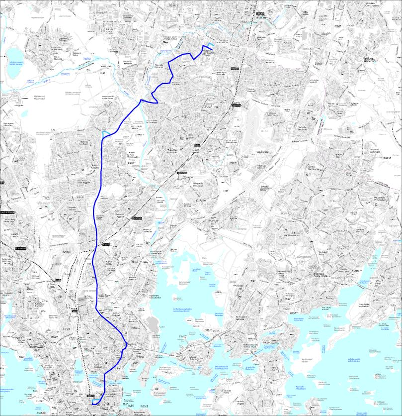 Linja 611B Rautatientori - Tuusulanväylä - Tuomarinkylä - Siltamäki - Suutarila Linja 611B Ruuhka Päivä/ilta La, päivä Su, päivä Vuoroväli, min 15-20 - Linjapituus, km 17,2