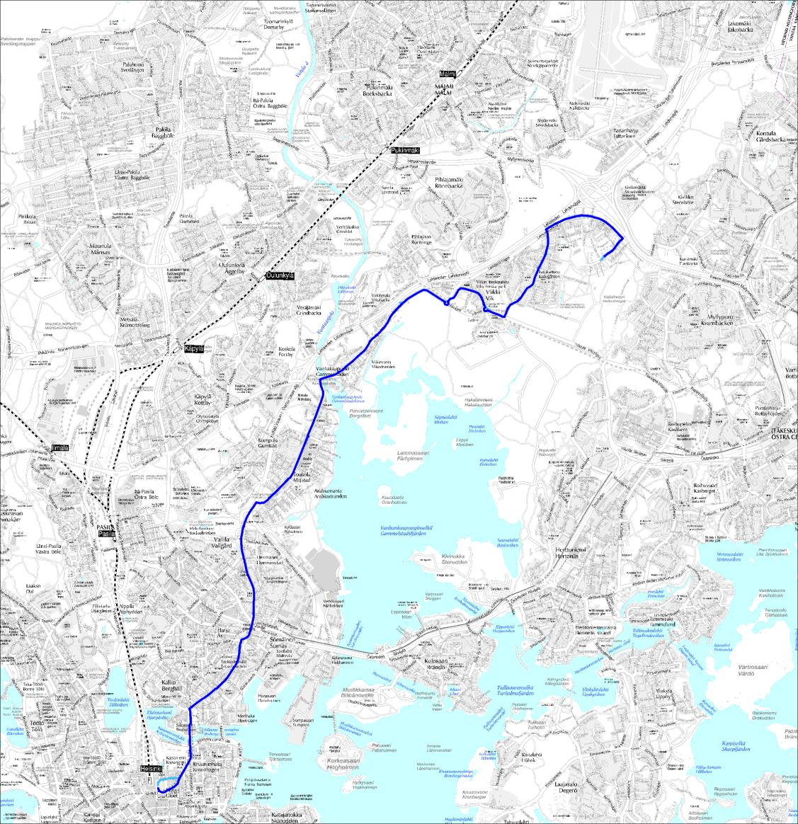 Linja 68N Rautatientori Arabia Viikki - Latokartano Linja 68 Ma-su n. klo 23.30 1.30 Pe-la / la-su yöt n. klo 1.30 4.