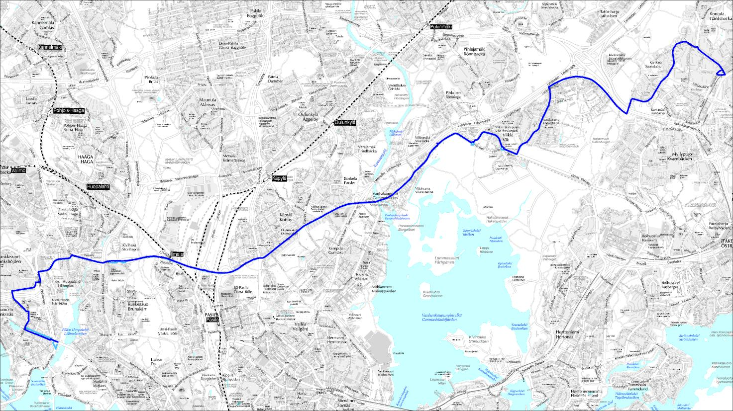 Linja 57 Kontula (M) - Kivikko - Latokartano - Viikki - Munkkivuori Munkkiniemi Linja 57 Ruuhka Päivä/ilta La, päivä Su, päivä Vuoroväli, min 10 20 20 30 Linjapituus, km 17,3 Kiertelevyysindeksi 1,47