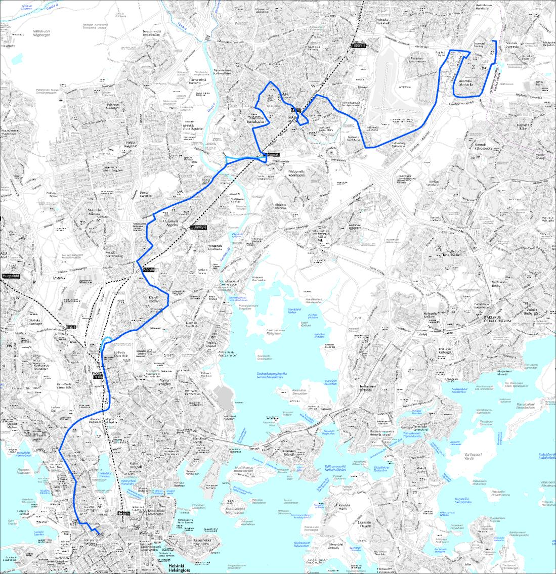 Linja 69 Kamppi - Töölö - Pasila - Käpylä - Oulunkylä - Pukinmäki - Malmi - Sepänmäki - Alppikylä - Jakomäki Linja 69 Ruuhka Päivä/ilta La, päivä Su, päivä Vuoroväli, min