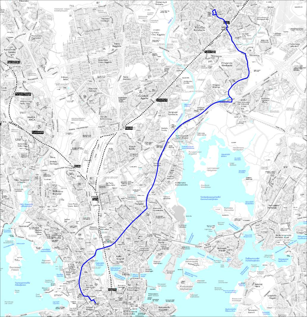 Linja 70 Kamppi - Töölö - Sturenkatu - Lahdenväylä - Pihlajamäki - Malmi Linja 70 Ruuhka Päivä/ilta Vuoroväli, min 10 20
