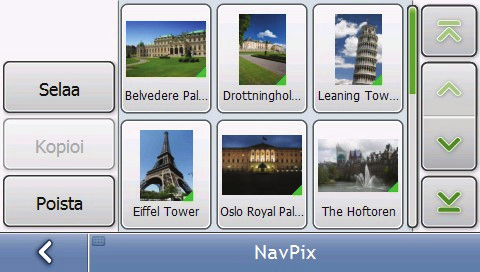 Kuinka NavPix TM -toimintoa käytetään? Huomautus: Kaikissa malleissa ei ole NavPix TM -toimintoa. Kun GPS-sijainti on tiedossa ja kameralla otetaan kuva, kuvasta tulee ns.