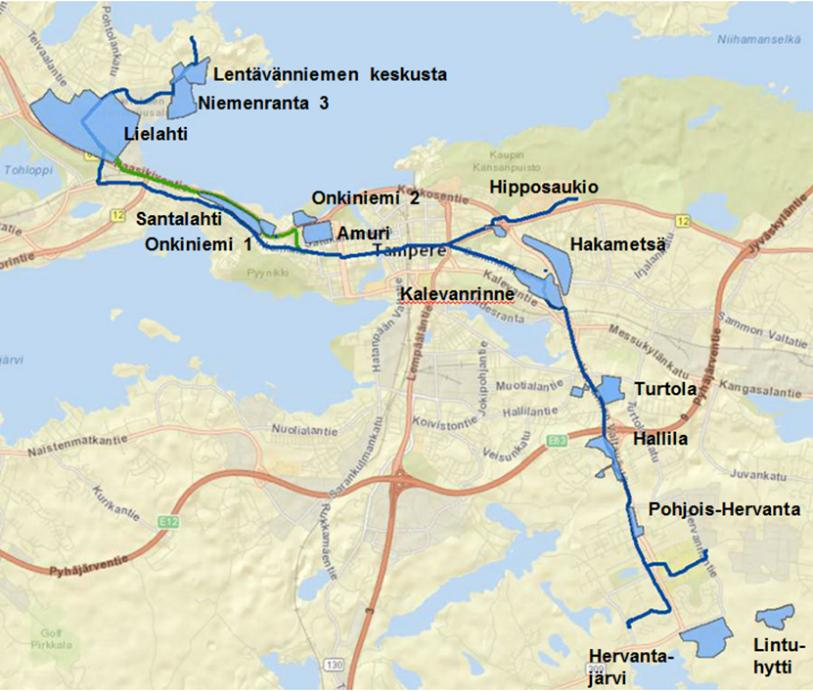 Kiinteistökehittäminen / Yleissuunnitelmavaihe laadittiin raitiotien vaikutusalueen kiinteistöjen arvonmuutoksen analyysi (Newsec) arvioinnissa lähtökohtana