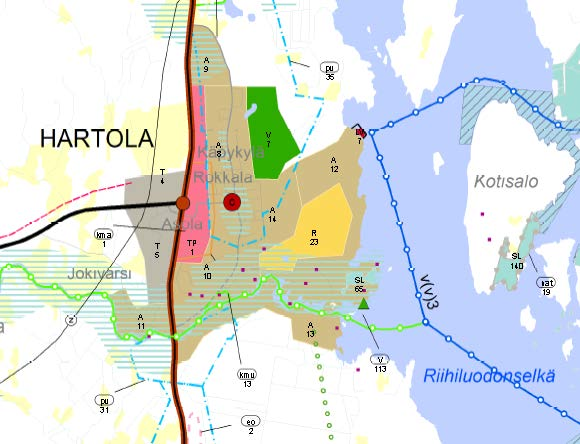 PÄIVITTÄISTAVARAKAUPPA TILAA VAATIVA KAUPPA MUU ERIKOISTAVARAKAUPPA edelllä lueteltu KAUPPA YHTEENSÄ KAUPAN ENIMMÄISMITOITUS (suuryksikköjen alueilla otettu mukaan muu liiketila) HARTOLA Nykyinen