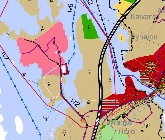 TÄHTINIEMI km4 Tähtiniemen alue näkyy yllä olevassa kuvassa lähimpänä keskustaa.