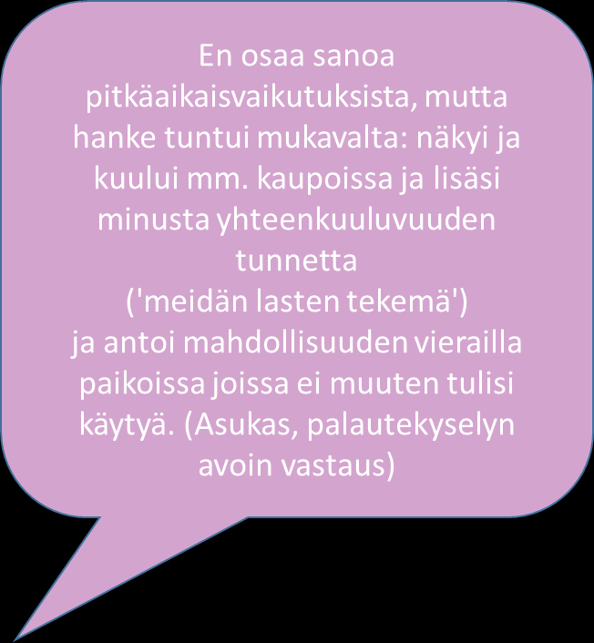 Hanke alustana yhteiskehittämiselle: tuloksena uusi palvelutuote riskiperheille Alueella paljon motivoituneita järjestöjä ja muita toimijoita Mitä voi