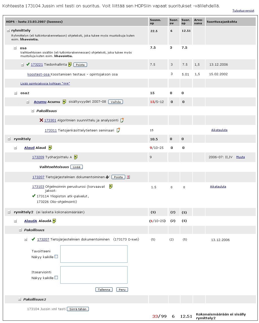 OodiHOPS käyttöohje - Opiskelija 9 7 1 2 4 3 5 8 HOPSin ohjaajalle 9 HOPSin