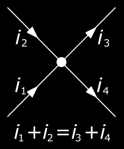 Kirchhoffin virtalaki Virtapiirin solmupisteeseen tulevien virtojen summa on yhtä suuri