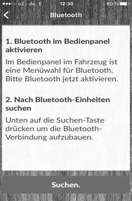 Näpäytä alla olevaa Haku-painiketta Bluetooth-yhteyden luomiseksi.