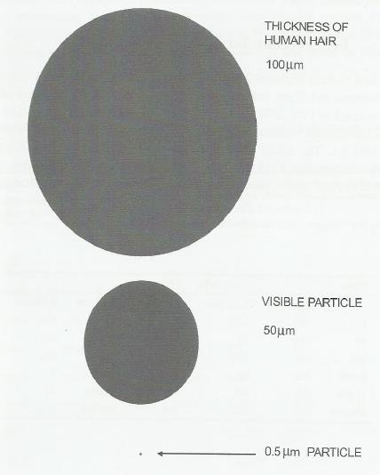 20 nasolut ovat noin 10 µm, mikrosirun johtimet noin 1 µm, virukset noin 100 nanometriä = 0,1 µm ja atomit noin 0,1 nanometriä = 10 000 µm. (Nanotiede 2015.) Kuvio 11.