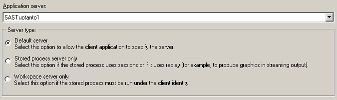 Erityiskysymyksiä 9: Stored prosessien ajopalvelin Stored process server vs.