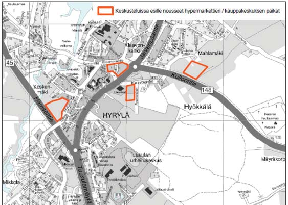 Kesustan ja Tuusulanjärven välinen yhteys? Kesustan päätepiste. Kehittämispotentiaalia pitällä tähtäimellä.
