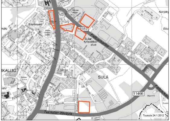 Selvitysen perusteella esustan ehittämisessä huomioitavia asioita ovat: Kaupallinen vyöhye ateaa. Yhteystve alueen läpi.