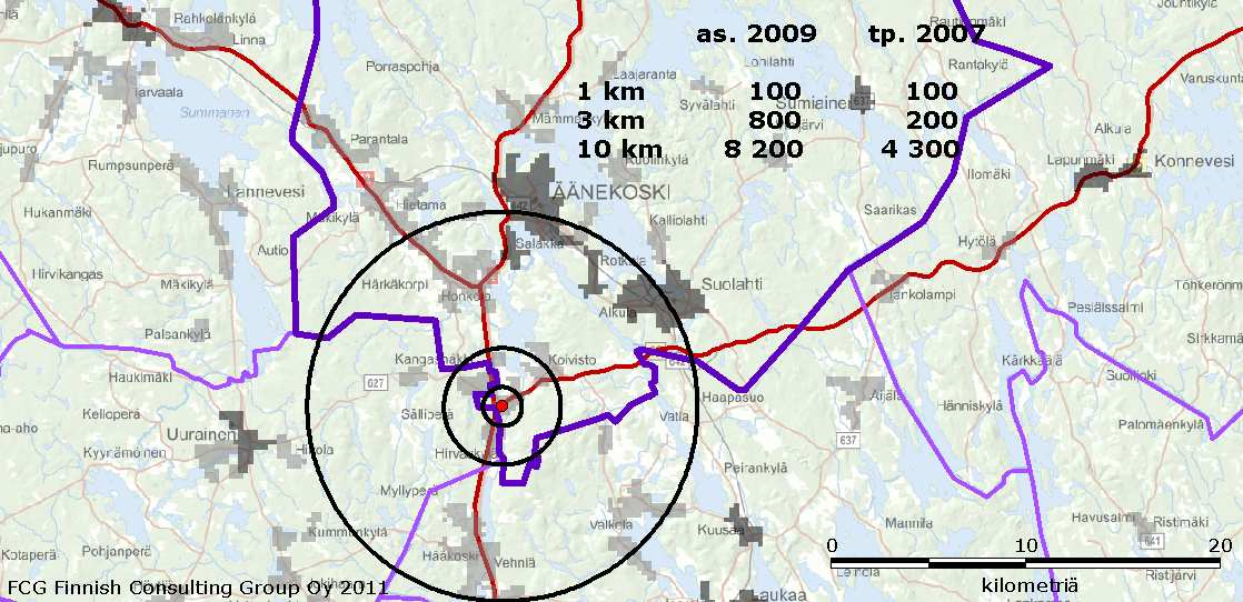 Hirvaskankaan-Koiviston osayleiskaavan mukaan asuminen sijoittuu pääosin Koivistonkylän alueelle ja työpaikka-alueet valtatien 4 varteen (Äänekosken kaupunki 2006).