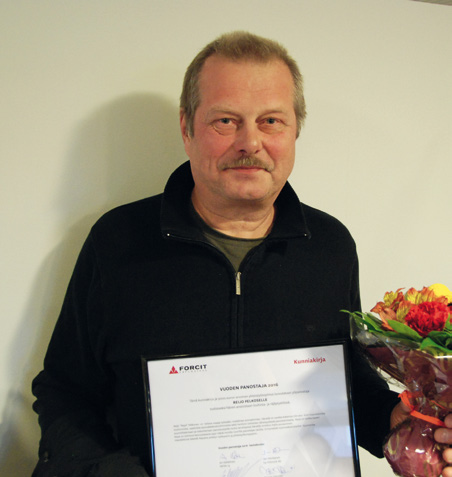 12 13 Vuoden Panostaja 2016: Reijo Repa Pelkonen Destia Oy Teksti Janne Järvinen Kuvat Mari Halonen Tänäkin vuonna etsittiin alan ammattilaisten keskuudesta Vuoden Panostajaa.