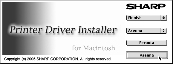 MAC OS 9.0-9.2.2 Jos käyttöjärjestelmäsi on Mac OS 9.0-9.2.2, varmista, että "LaserWriter 8" on asennettu ja että "LaserWriter 8"-valintaruudussa on valintamerkki "Säätimet"-kohdan "Laajennusten hallinta" -kohdassa.